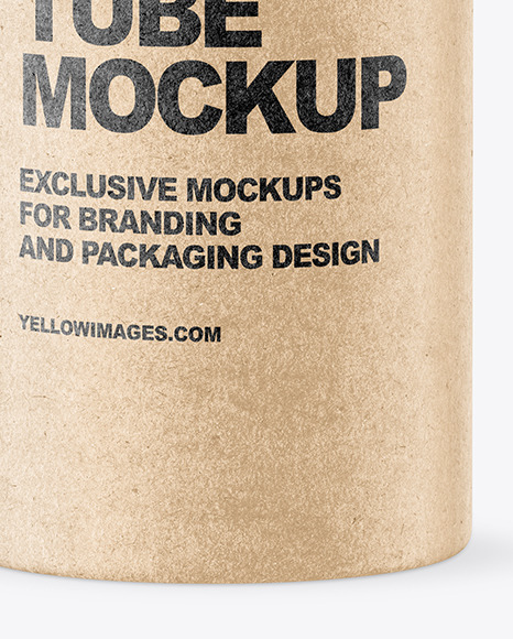 Kraft Paper Tube Mockup PSD #1