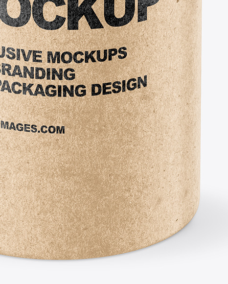 Kraft Paper Tube Mockup PSD #1