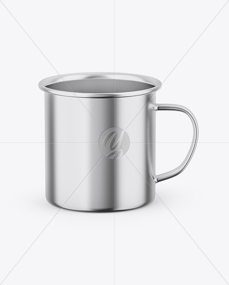 Glossy Metallic Cup Mockup PSD #1