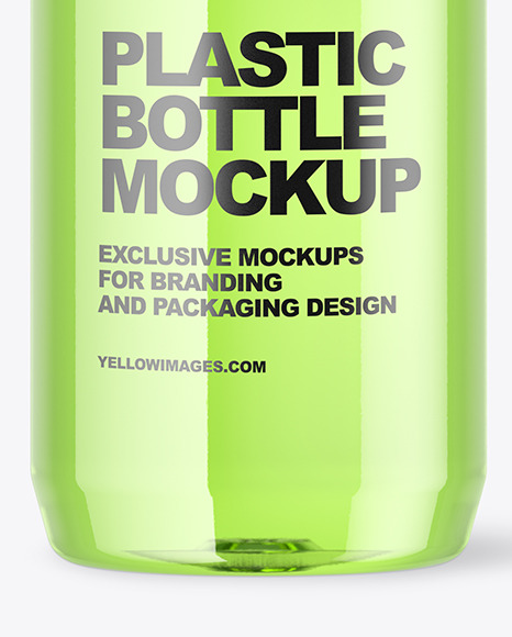Clear Plastic Drink Bottle Mockup PSD #7