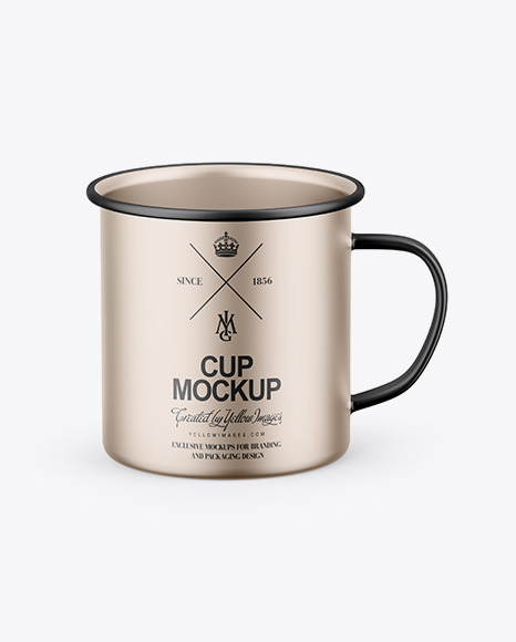 Matte Metallic Cup Mockup PSD #2