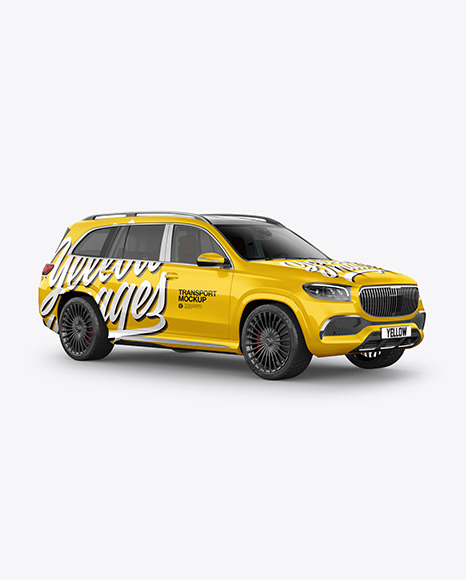 Full-size luxury SUV Mockup - Half Side View