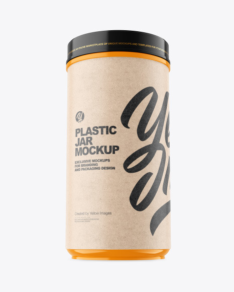 Glossy Plastic Jar Mockup PSD #2