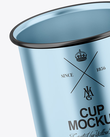 Glossy Metallic Cup Mockup PSD #2