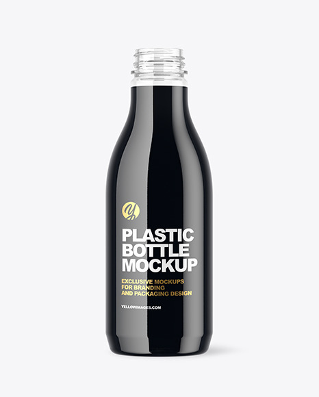 Clear Plastic Bottle with Dark Drink Mockup PSD #2