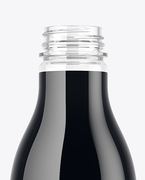 Clear Plastic Bottle with Dark Drink Mockup PSD #1