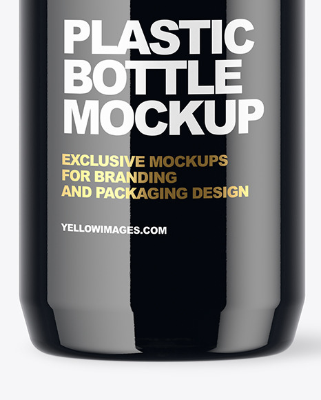 Clear Plastic Bottle with Dark Drink Mockup PSD #7