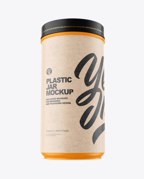 Matte Plastic Jar Mockup PSD #2