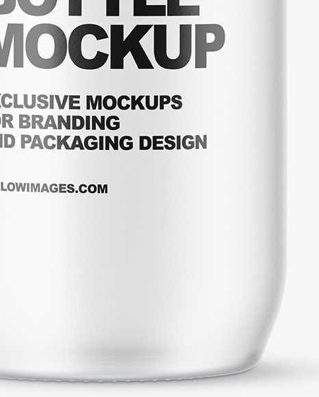 Frosted Glass Water Bottle Mockup PSD #1