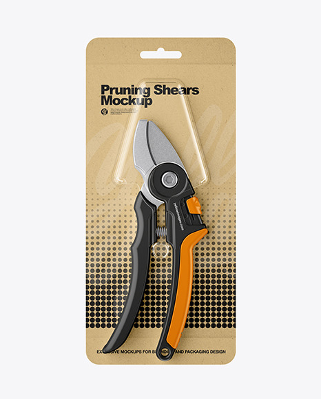 Pruning Shears Mockup   Front View PSD #7