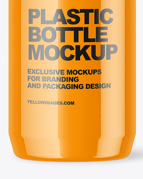 Glossy Plastic Bottle Mockup PSD #7