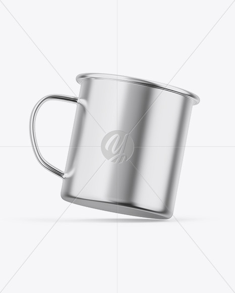 Glossy Metallic Cup Mockup PSD #3