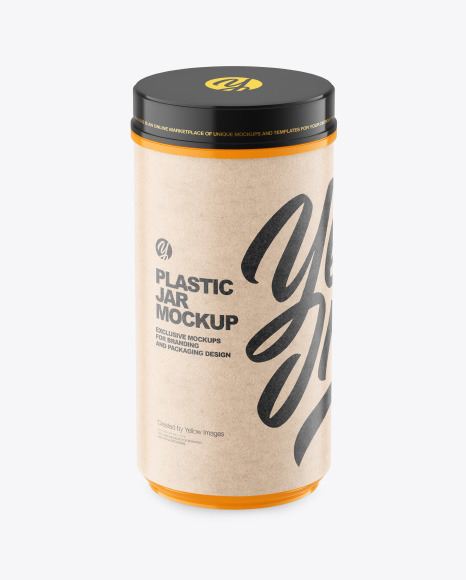 Glossy Plastic Jar Mockup PSD #2