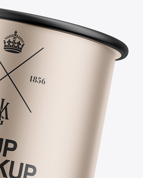 Matte Metallic Cup Mockup PSD #4