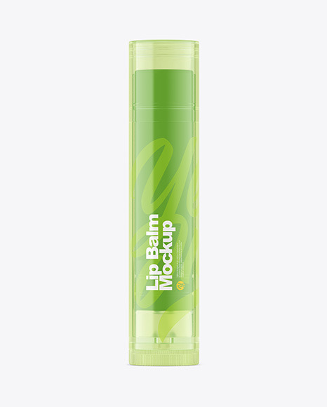 Transparent Lip Balm Tube Mockup