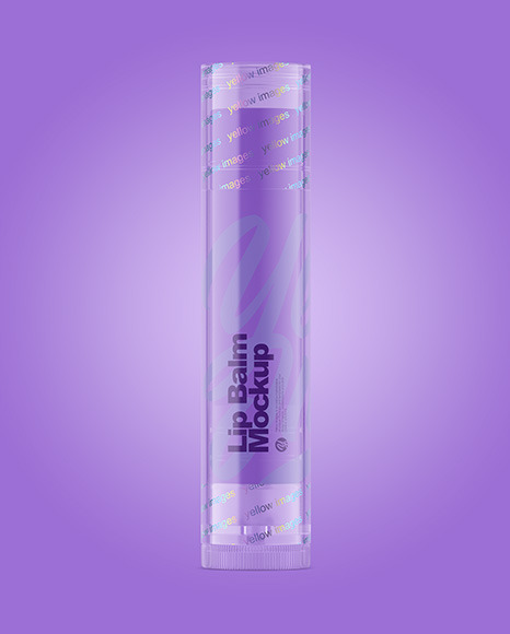 Transparent Lip Balm Tube Mockup PSD #2