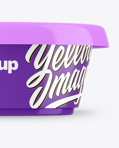 Glossy Plastic Food Cup Mockup PSD #6