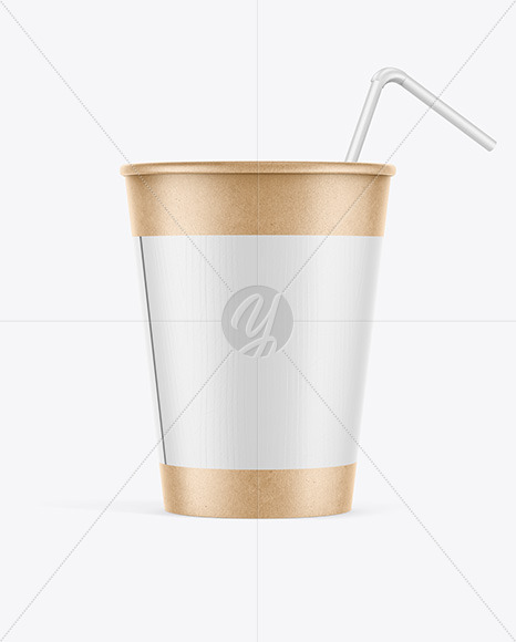 Kraft Coffee Cup w  Holder Mockup PSD #3