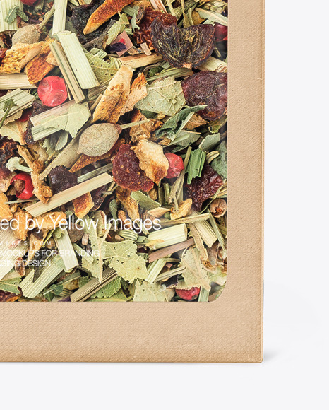 Kraft Box with Herbal Tea Mockup PSD #1