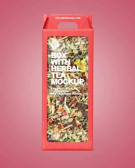 Kraft Box with Herbal Tea Mockup PSD #6