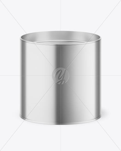 Tin Can with Paper Label Mockup PSD #1