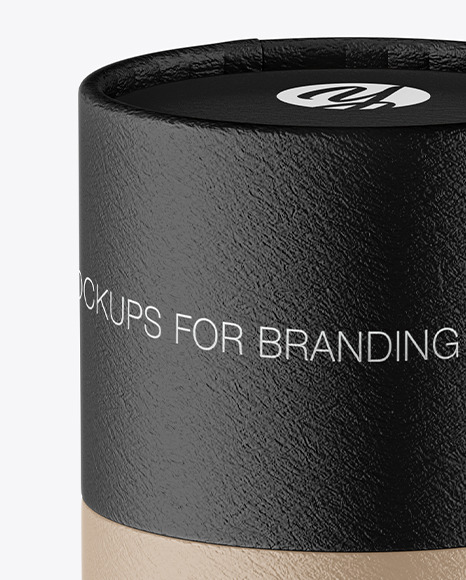 Textured Paper Tube Mockup PSD #2
