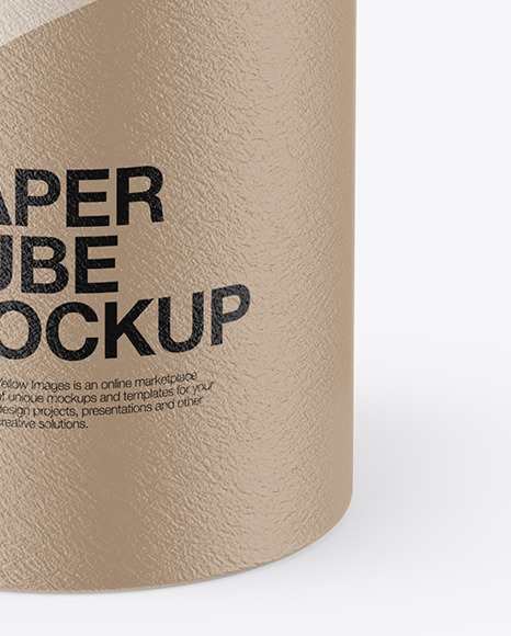 Textured Paper Tube Mockup PSD #1