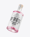 Clear Glass Gin Bottle Mockup