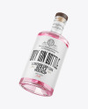 Clear Glass Gin Bottle Mockup