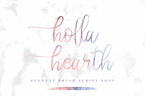 Holla hearth Brush Font