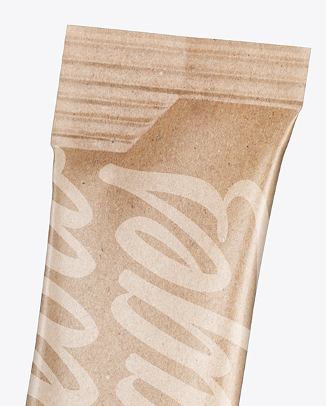 Two Kraft Stick Sachets Mockup PSD #1