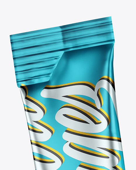Two Metallic Stick Sachets Mockup PSD #2