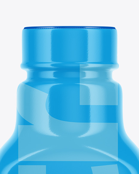 Clear Plastic Bottle with Color Drink Mockup PSD #6