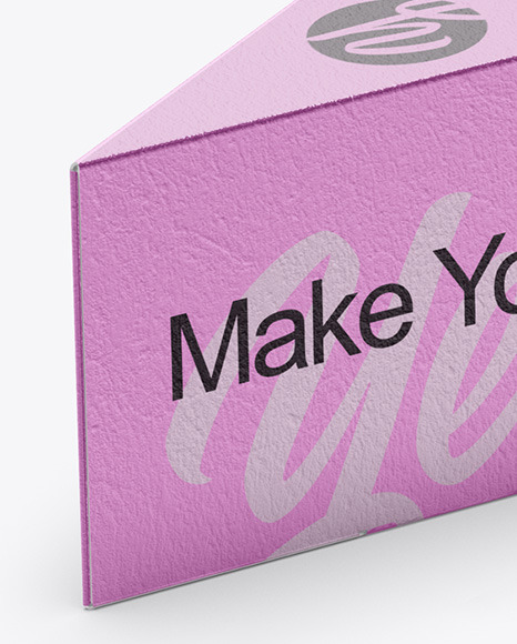 Matte Metallic Cheese Triangle Box Mockup PSD #1