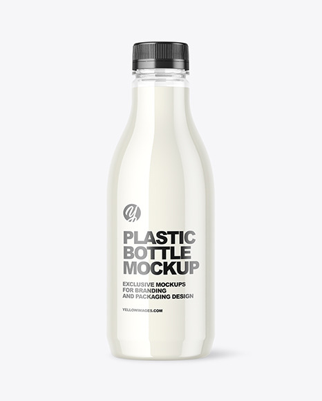 Download Clear Plastic Milk Bottle Mockup In Bottle Mockups On Yellow Images Object Mockups