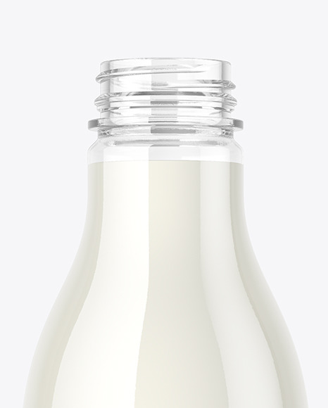 Clear Plastic Milk Bottle Mockup PSD #1