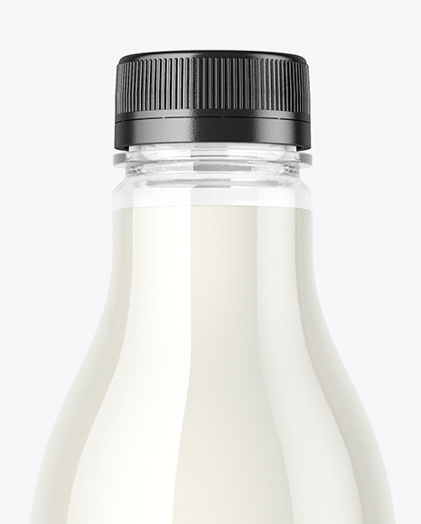 Clear Plastic Milk Bottle Mockup PSD #6