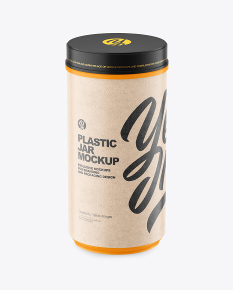 Matte Plastic Jar Mockup PSD #2