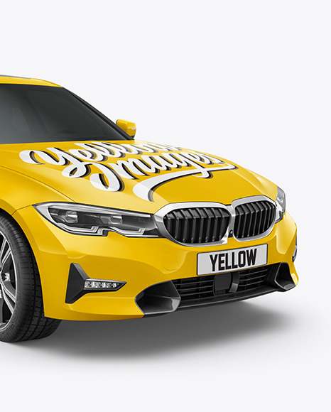 Executive Car Mockup - Half Side View