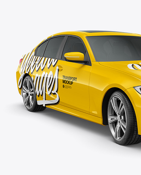 Executive Car Mockup   Half Side View PSD #2