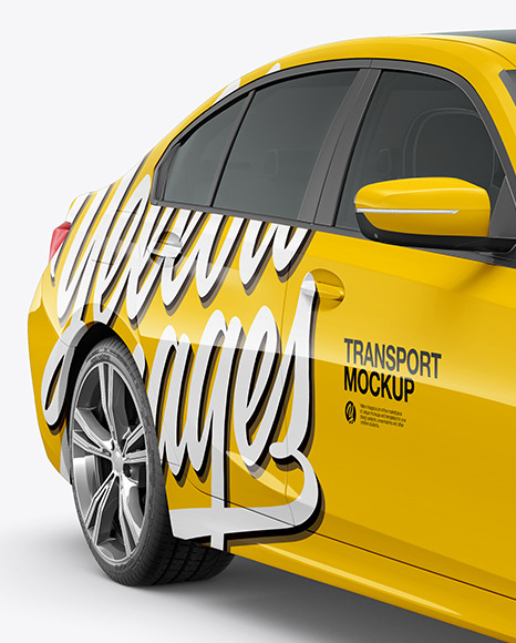 Executive Car Mockup   Half Side View PSD #1