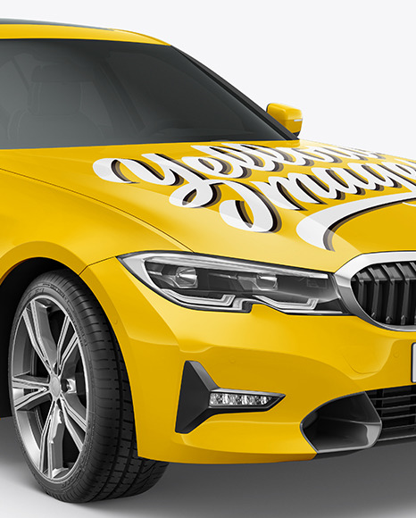 Executive Car Mockup   Half Side View PSD #6