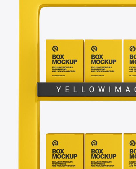 Glossy Display Stand w  Boxes Mockup PSD #1