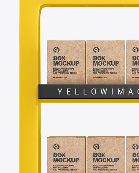 Glossy Display Stand w  Boxes Mockup PSD #6