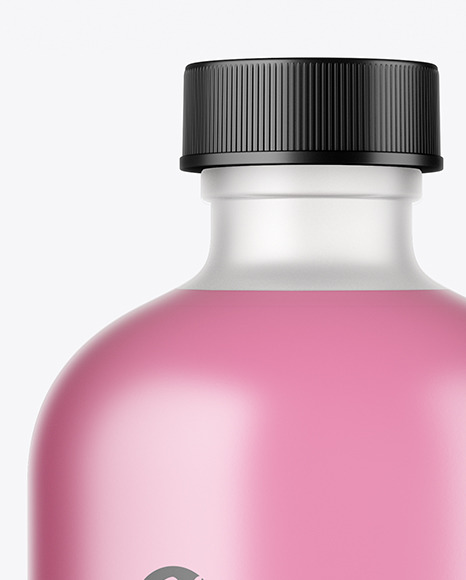 Frosted Glass Drink Bottle Mockup PSD #2