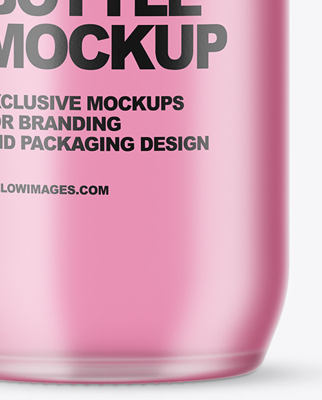 Frosted Glass Drink Bottle Mockup PSD #1