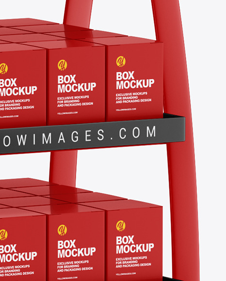 Matte Display Stand w  Boxes Mockup PSD #1