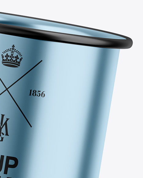 Glossy Metallic Cup Mockup PSD #4