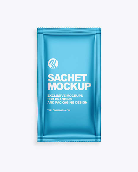 Metallic Sachet Mockup PSD #2