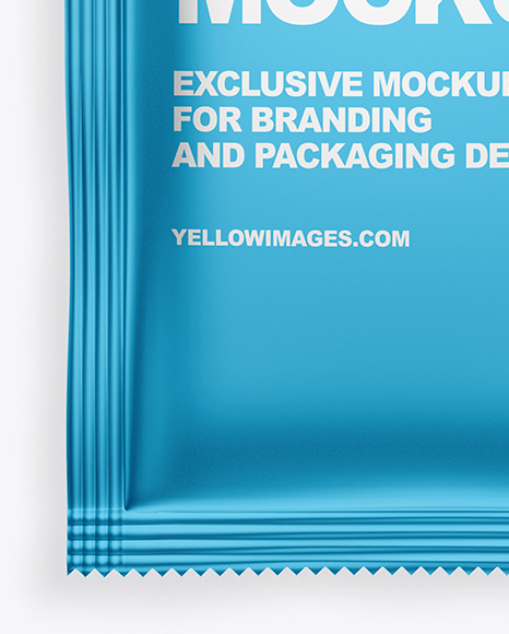 Metallic Sachet Mockup PSD #4